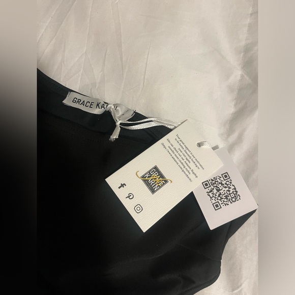 NWT grace karin one piece bathing suit one shoulder with cutouts and cinches - Picture 4 of 4